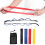 6pcs Yoga Stretch Bands Set with 10 Hole Pull Strap + Resistance Bands 7
