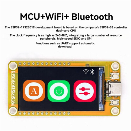 ESP32-S3 1.9In IPS LCD TFT Module 170x320 Resolution  Display Screen with 8M PSRAM 16M Flash LVGL WiFi & 1