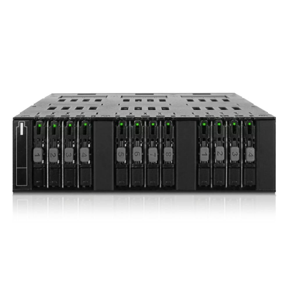 Photos - Hard Drive (HDD) ICY DOCK MB872MP-B 12 Bay M.2 SATA SSD Mobile Rack 