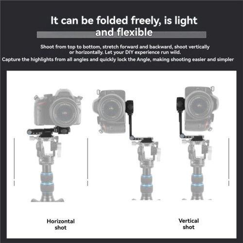 Folding Camera L Holder Quick Release Plate with 1/4 Screws for SLR DSLR Camera Bracket 2