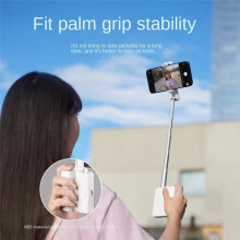 Mobile Phone Camera Selfie Stick Vlog Video Focus Desktop Live Phone Holder with Fill Light White