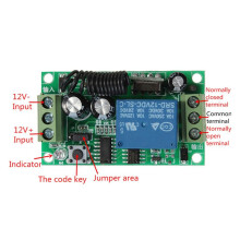 6X 12V 10A 1Ch Draadloze Afstandsbediening Schakelaar Systeemontvanger Zender 2 Knoppen Waterdichte Afstandsbediening 433Mhz