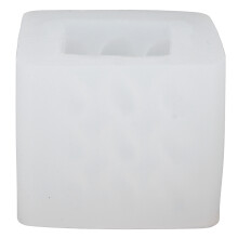 Molde de silicone para vela em formato de cubo em formato de coração, próprio para alimentos, 1 unidade.