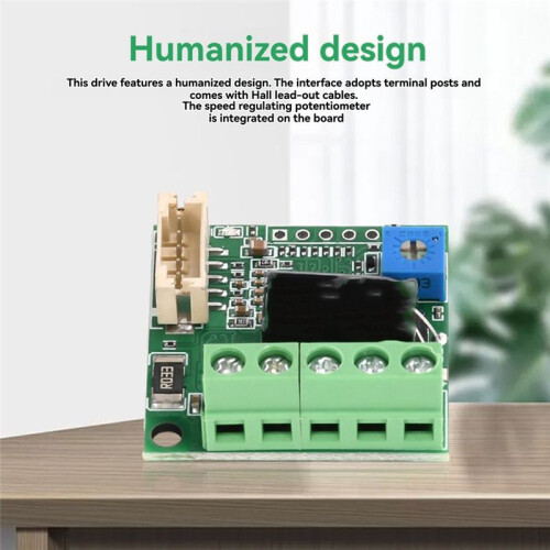 6V12V24V Brushless Motor Speed Controller with Hall BLDC Driver Board Module with Cable Power Supply 2