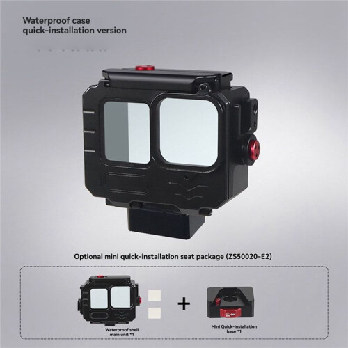 80M Waterproof Case Aluminium Frame Protective Case Underwater Diving Case for  12/11/10 for  13 Action Camera 2