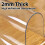 Clear Desk Mat 32x59 Inches Transparent Table Protector, Durable 2mm Thick, Easy Wipe Clean for Office or Dining 2