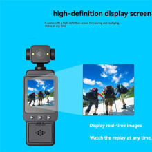 1080P Digital Videokamera 270 Roterbar Lins 128G HD WIFI Utomhussportkamera Handhållen Inspelare för Brottsbekämpning