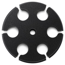Multi Microphone Holder Round Tray Mics Holder Holds to 6 Mics for Organizer & Display Wired and Wireless Mic Holder