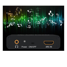 -Compatible ARC Adapter, 192KHz -CompatibleI ARC Audio Extractor with Optical SPDIF,Coaxial,3.5mm L/R,RCA Stereo