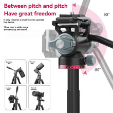 Ulanzi U-190 Panoramic Tripod with Fluid Video Damping Design Suitable for Tripods Monopods/SLR/Camera A