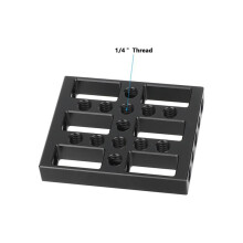 Cheese Plate with 1/4Inch Threaded Holes for DSLR Camera Cage Rail Block Dovetail Rods DIY Rig Accessory