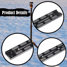 48cm Camera Tripod Quick Release Plate Fixing Holder Telephoto Bracket Support Install Aluminum Alloy Cold Shoe Mount