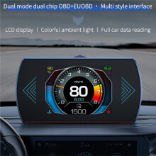 OBD2-Messgerätanzeige, --Display für Autos, --Display, OBD2+GPS-Digitaltacho, Geeignet für Alle Autos