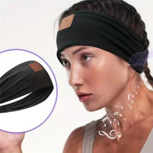 Headphones Compatible Sport Bandana Boho Headband Headphones HD Thin Speakers Music for Sleepers CallingYoga,C