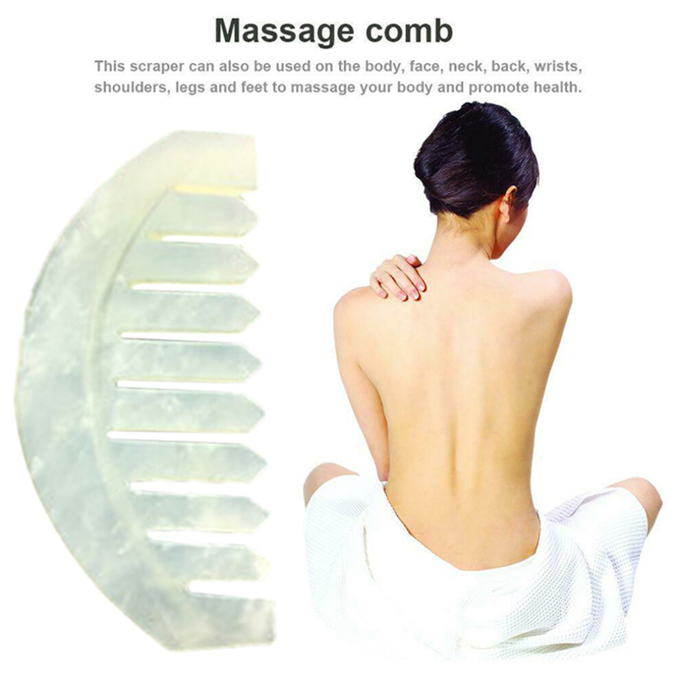 Xiuyan Jade Gua Sha Head Massager 8.5x4.1cm for Relaxation