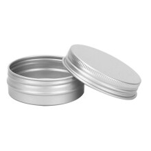 30ml Silver Small Aluminum Round Lip Balm Storage Jar Containers with Screw Cap for Lip Balm, Cosmetic(Pack of 120)