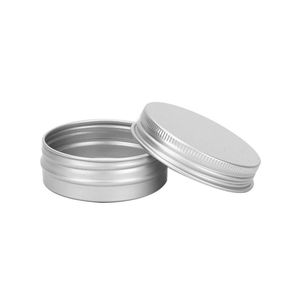 30ml Silver Small Aluminum Round Lip Balm Storage Jar Containers with Screw Cap for Lip Balm, Cosmetic(Pack of 120)