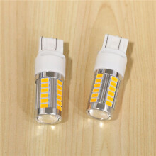 7443, T20 Led Bulbs Amber Yellow 900 Lumens Super Bright Turn Signals Light Brake Stop Parking Light (Pack of 10)