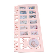 Newborn Baby Month Frame Pink 12 Slot Durable