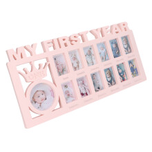 Durable Newborn Frame 12 Months Pink Wall Decor