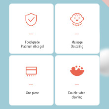 2-in-1 Silikon-Exfoliating-Badetuch & Shampoo-Bürste für Körper- und Kopfhautmassage