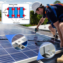 Pak van 10 Zonnepaneel Beugels Center Clip 30 Mm T Vormige PV Module Beugel Clip in Hoogte Verstelbaar voor RV Daken