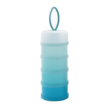 Portable 4-Layer Baby Formula Dispenser 50g Blue/Pink with Handle