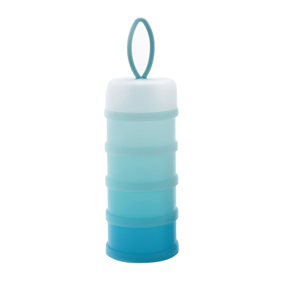 Portable 4-Layer Baby Formula Dispenser 50G Travel Container Blue/Pink