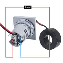 2 Pezzi Misuratori Hertz di Tensione di Corrente, Digitale 3 in 1 22Mm Voltmetro Amperometro Hz Misuratore AC 60-500V Indicatore di Frequenza di