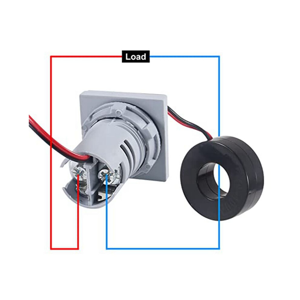2Pcs Current Voltage Hertz Meters, Digital 3In1 22Mm Voltmeter Ammeter Hz Meter Ac 60-500V Current Frequency Indicator 6034032734767