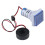 2PCS Current Voltage Hertz Meters, Digital 3In1 22mm Voltmeter Ammeter Hz Meter AC 60-500V Current Frequency Indicator 6