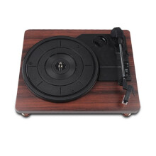 Tocadiscos de Vinilo Retro con Cubierta A Prueba de Polvo Tocadiscos 33/45/78RPM Tocadiscos GramóFono FonóGrafo, Tipo B, Enchufe UE