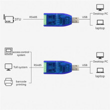 5X Industrial USB to RS485 RS232 Converter Upgrade Protection RS485 Converter Compatibility V2.0 Standard -485