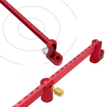 Adjustable Drawing Circle Ruler,Aluminum Compass Scribe Center Finder,Woodworking Fixed-Point Circle Gauge Metric