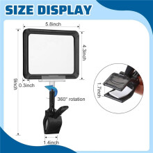 20 PCS Clip Sign Holder Rotatable Label Clips Retail Merchandise Rack Sign Display Clip Sign Holding Clamp