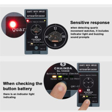 QBC-22 Quartz Pulserande Urverk Testare Klockknapp Batterinivå Kontroll Verktyg för Urmakare Klockreparationsverktyg