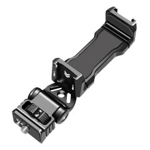 Metal Phone Holder Cold Shoe Mount 360 Rotatable 1/4 3/8 Hole Vertical Shooting for Smartphone DSLR Clamp