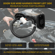Front Door Sub Wire Harness Left Driver Side for  MDX Base 3.7L V6 2007-2009 Replace 32757-STX-A00 32757STXA00