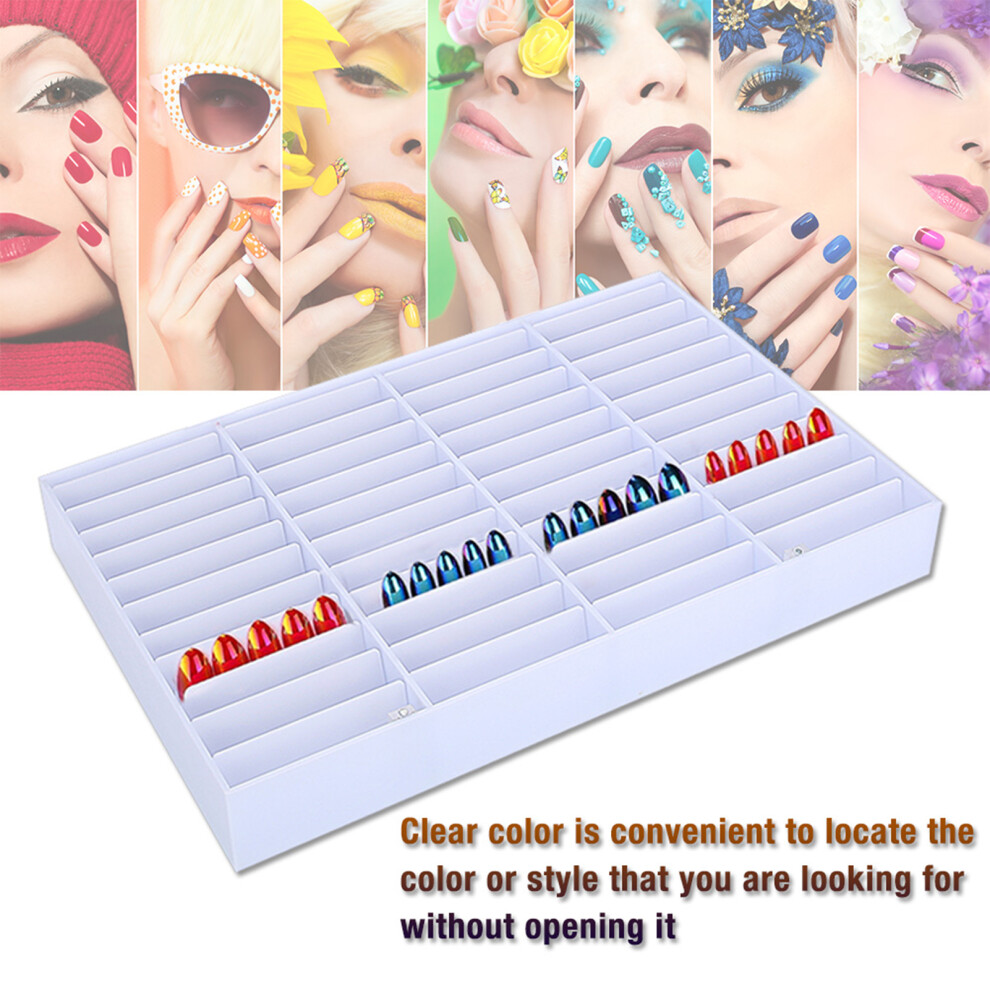 Nail Art Storage Box Clear 44 Slots