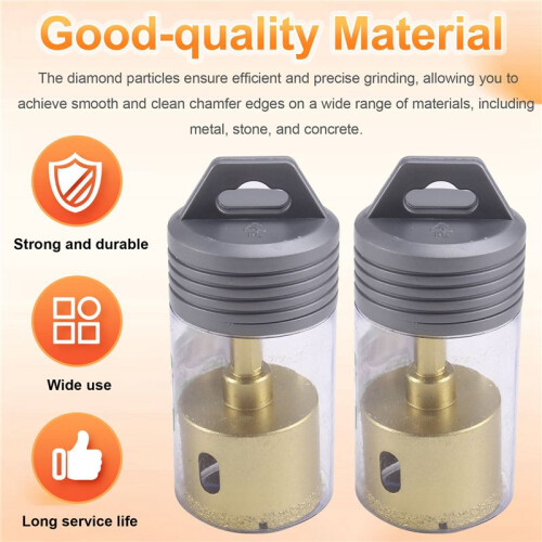 2PCS Drill Bit Thread Vacuum Brazed Dry Cut Diamond Drilling Core Bits 45mm Hole Saw Cutter for Electric Hand Drill 2