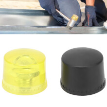 2-Pack Rubber Hammer Striking Head Tips M10x1, Yellow Black, 35mm