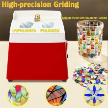 Glass Grinder for Stained Glass, Stained Grinder Tool with 5/8inch Grinder Bits, for Glass Processing Arts US Plug