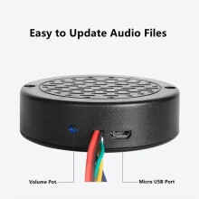 Recordable MP3 Siren Horn for Ebikes and Cars 4 Trigger Sound Player Audio Speaker for Buses and Airplane Models Black