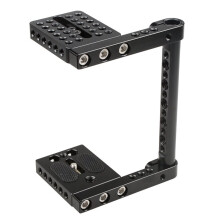 HDRIG Aluminum Camera Cage Adjustable Top Handle Cheese Plate Camera Base Plate Adapter for DSLR Camera Cage Accessories
