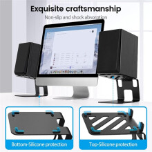 Supporto per Altoparlanti da Scrivania In Metallo, Ergonomico, Universale, per Computer, Supporto Stabile per Altoparlanti