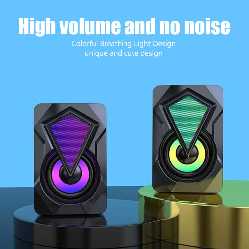 X2 USB Tragbare RGB Desktop-Lautsprecher, 6W, Schwarz 1