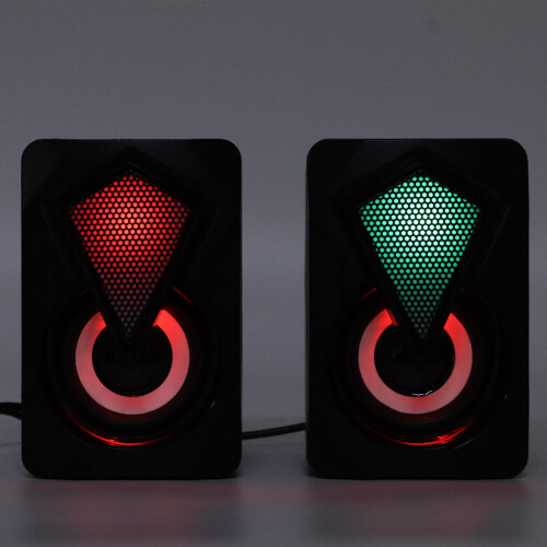 X2 USB Tragbare RGB Desktop-Lautsprecher, 6W, Schwarz 2