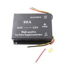 Ljudströmadapter för Bil Lastbil Reducer 24V Till 12V 60A Spänningsreduktionsomvandlare