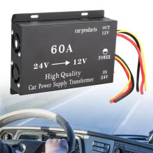Riduttore di Potenza Audio per Camion per Auto Convertitore di Riduzione di Tensione da 24 V A 12 V 60 A
