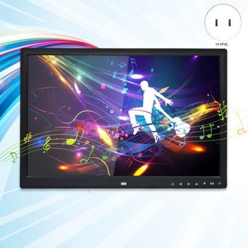 12 Inch Digital Picture Frame Multi-Function HD 1280X800 with Press Button Electronic Photo Album US Plug 1